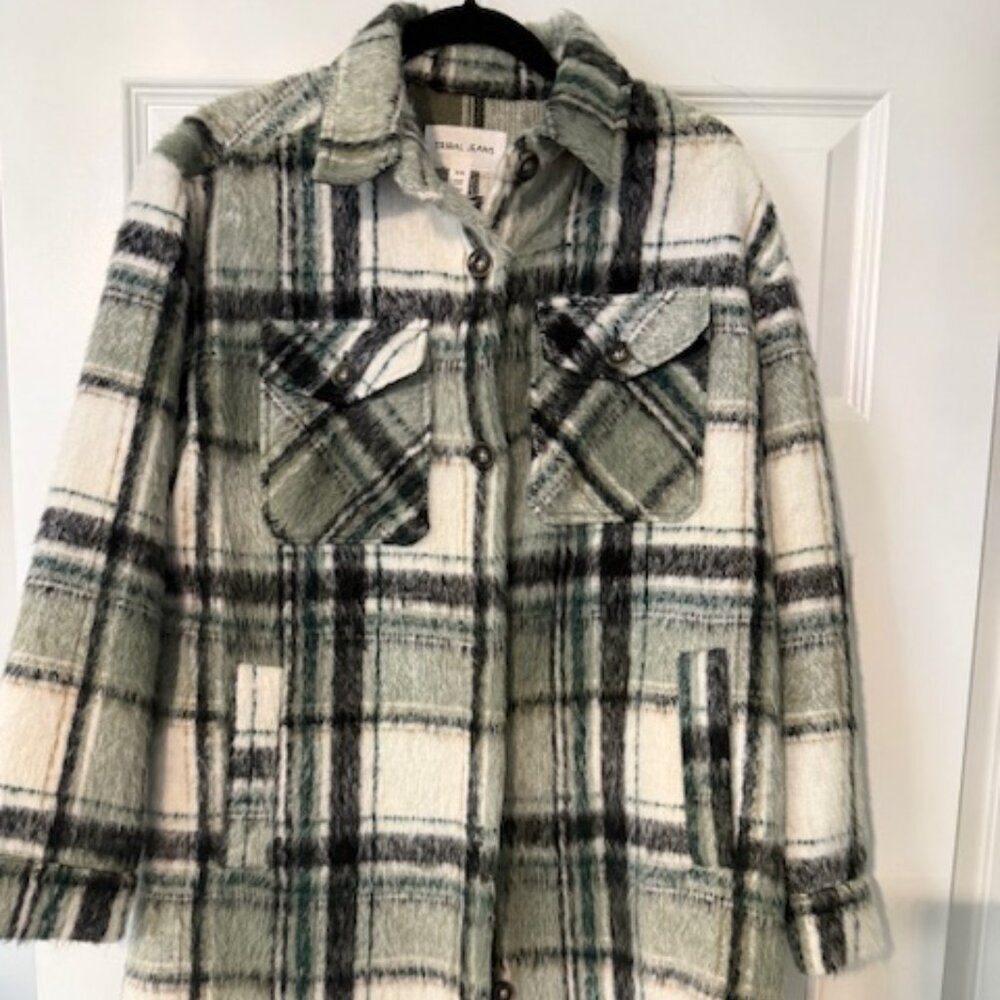 Tribal Jean Long Jacket Green/Olive Color - Size Medium